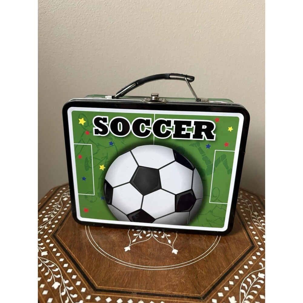 Tin Box Co Metal Lunch Box Soccer Ball 2010